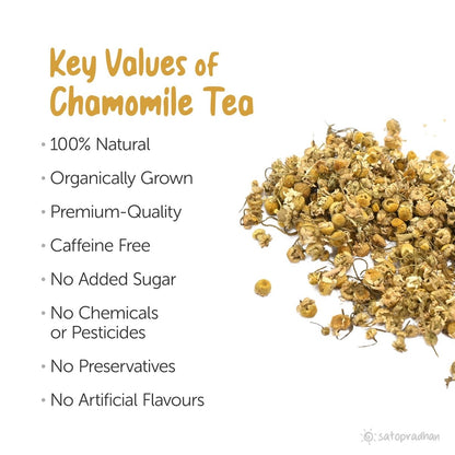 Chamomile Tea - Organic & Naturally Shade Dried Flowers - 50g | Verified Sustainable by Brown Living™