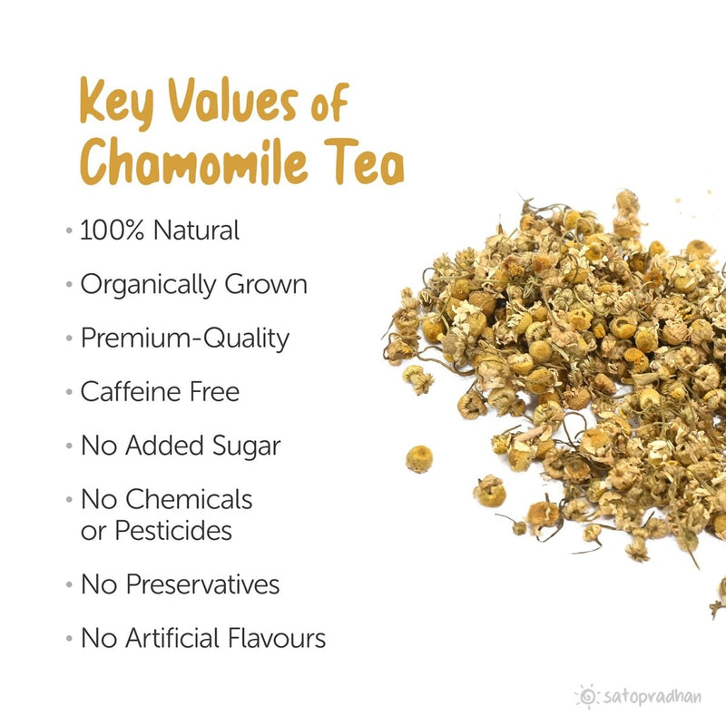 Buy Chamomile Tea- Organic & Naturally Shade Dried Flowers-50g | Shop Verified Sustainable Products on Brown Living