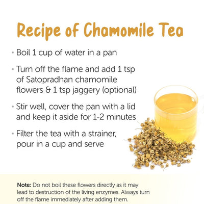 Chamomile Tea - Organic & Naturally Shade Dried Flowers - 25g – Tea on Brown Living™. SKU: 1HD - ChF5T. Img 7.