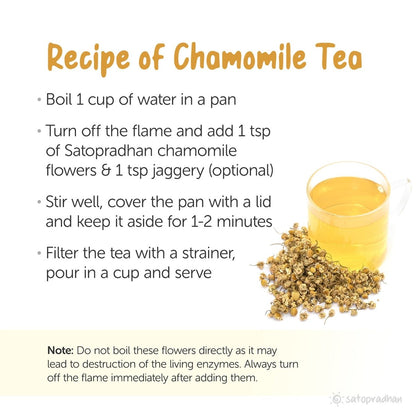 Chamomile Tea - Organic & Naturally Shade Dried Flowers - 50g | Verified Sustainable by Brown Living™