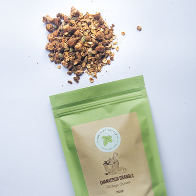 Chanachur Granola | Savory | High in Protein – Healthy Snacks on Brown Living™. SKU: TME - 19 - 250. Img 1.
