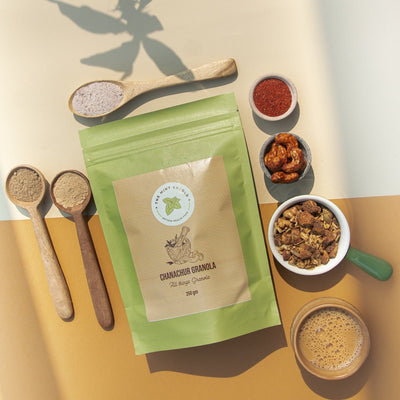 Chanachur Granola | Savory | High in Protein – Healthy Snacks on Brown Living™. SKU: TME - 19 - 250. Img 2.