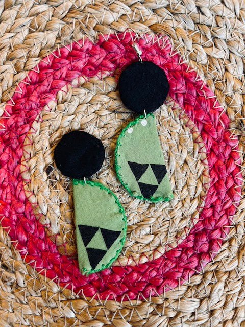 Chanda Textile Earring | Handcrafted by Artisans | Verified Sustainable by Brown Living™