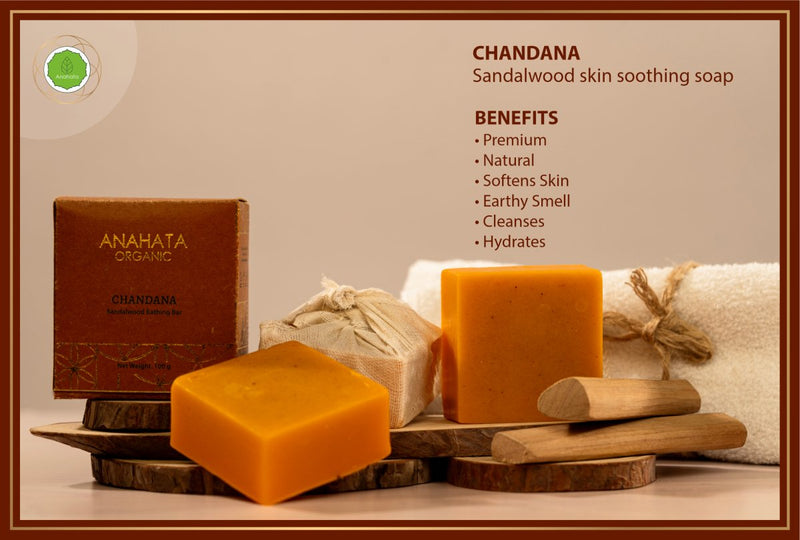 Buy Chandana- Sandalwood Skin Soothing Soap- 100 gm | Shop Verified Sustainable Body Soap on Brown Living™