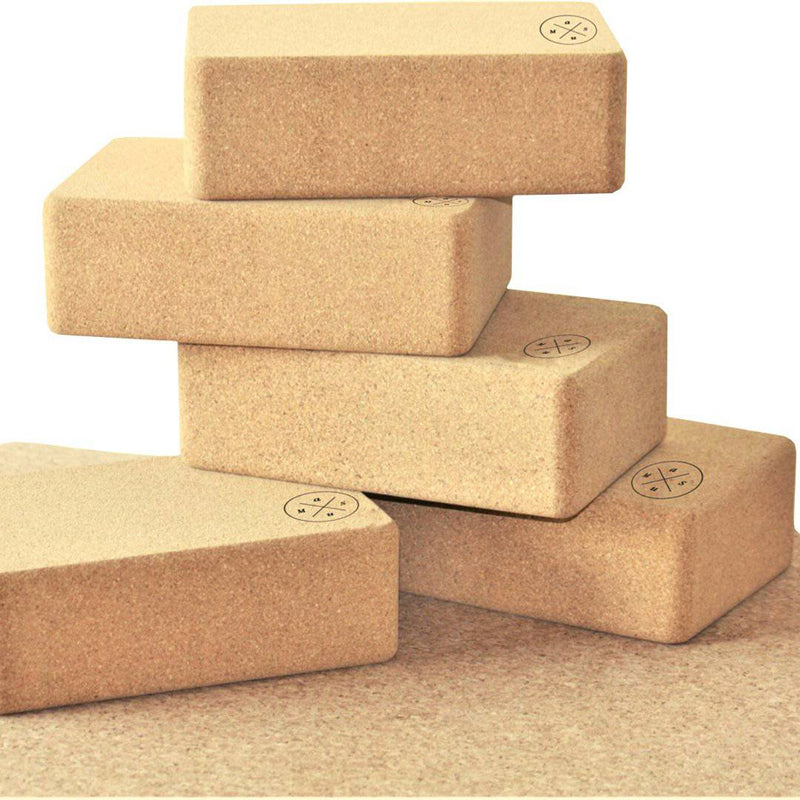 Buy Chandra Premium Cork Yoga Block - Set of 2 | Shop Verified Sustainable Yoga Block on Brown Living™
