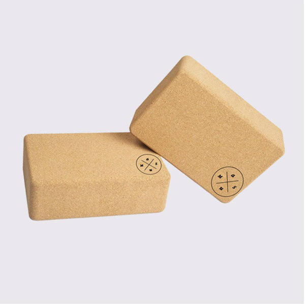 Buy Chandra Premium Cork Yoga Block - Set of 2 | Shop Verified Sustainable Yoga Block on Brown Living™