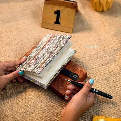 Charcha Journal | Resuable Cover | Upcycled | Handloom textile | Scrapshala | Verified Sustainable by Brown Living™