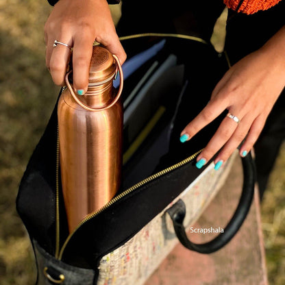 Charcha Office Laptop Bag | Upcycled Handloom Textile | Verified Sustainable by Brown Living™