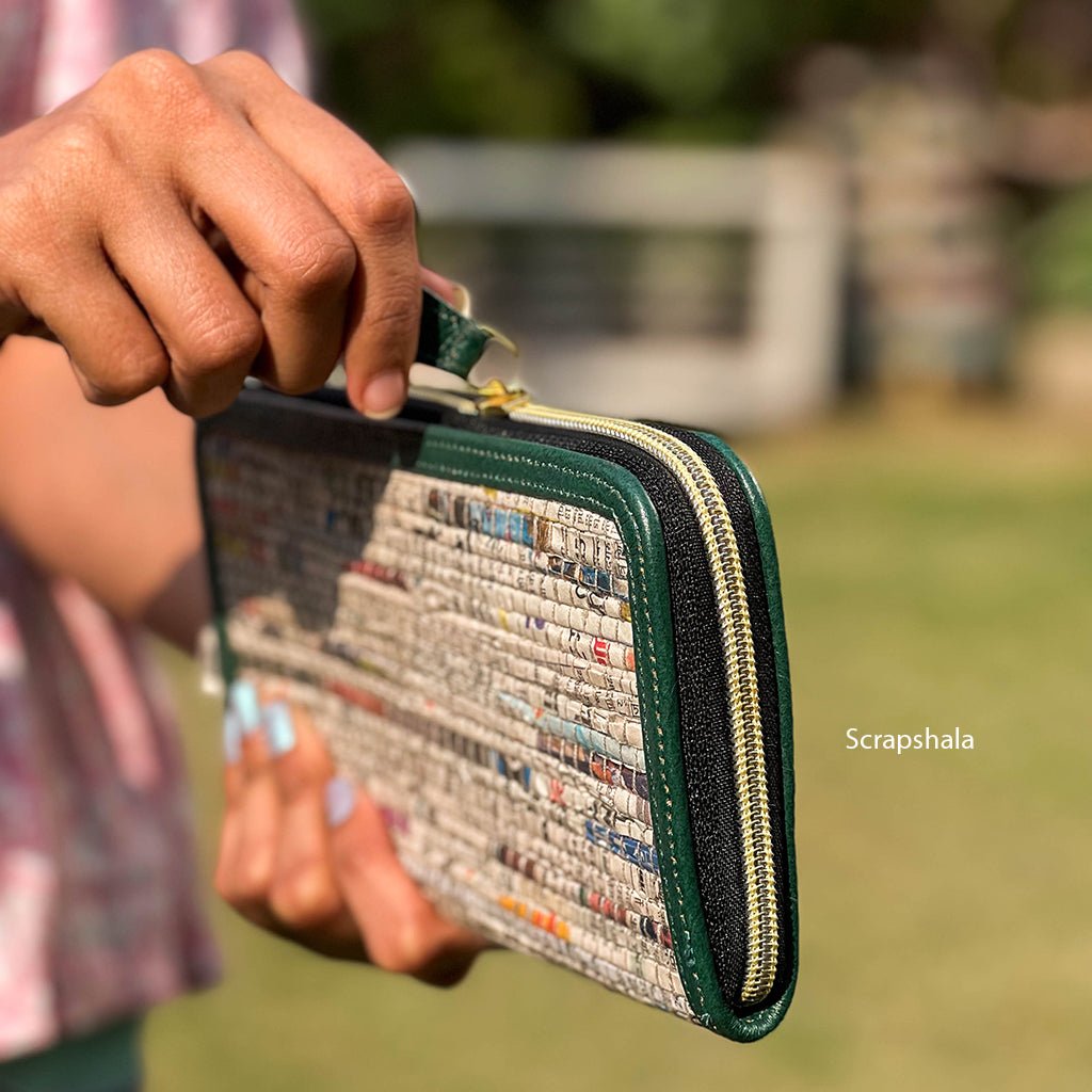 Charcha Women Wallet | Handloom textile | Casual | Upcycled | Scrapshala | Verified Sustainable by Brown Living™