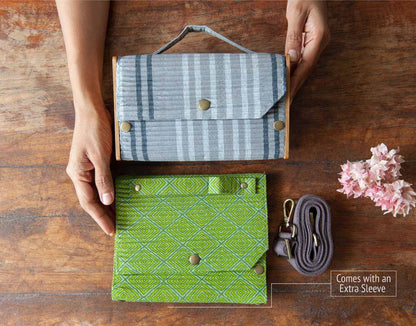 Charcoal Lush Box Clutch - Changeable Sleeve Set | Verified Sustainable by Brown Living™