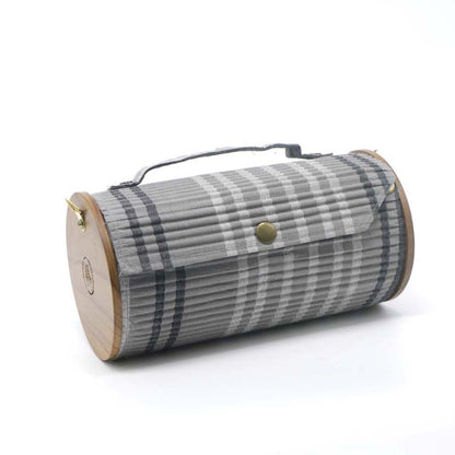 Charcoal Plum Round Clutch | Verified Sustainable by Brown Living™