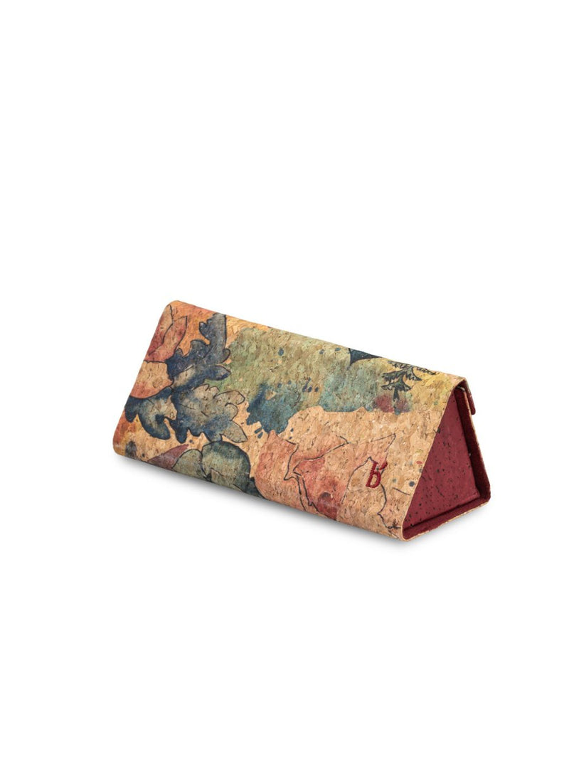 Buy Chashmama Cork Slim Eyewear Case- Floral Ink | Shop Verified Sustainable Products on Brown Living