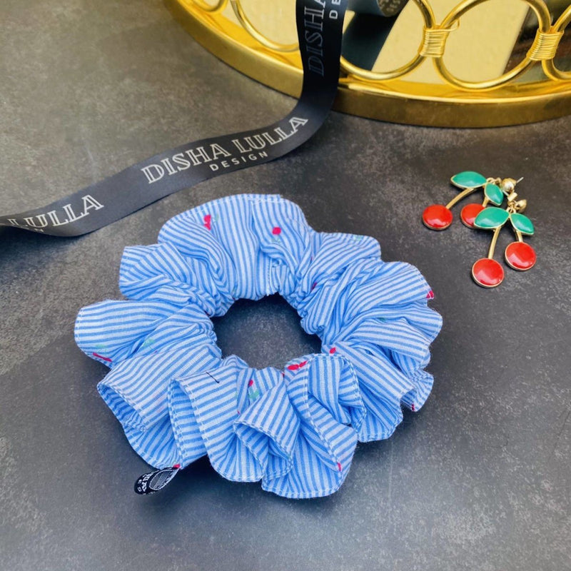 Buy Cherry Cotton Scrunchie (2 Scrunchies worth 299 free on Disha Lulla Design Purchases Above 500) | Shop Verified Sustainable Hair Styling on Brown Living™