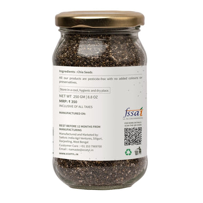 Chia Seeds | Raw | Rich in Antioxidants & Fibre | 250g | Verified Sustainable by Brown Living™