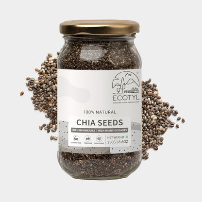 Chia Seeds | Raw | Rich in Antioxidants & Fibre | 250g | Verified Sustainable by Brown Living™