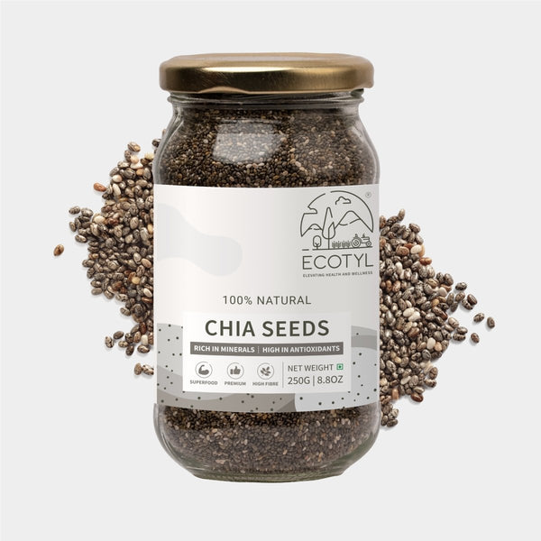 Buy Chia Seeds | Raw | Rich in Antioxidants & Fibre | 250g | Shop Verified Sustainable Dried Fruits, Nuts & Seeds on Brown Living™