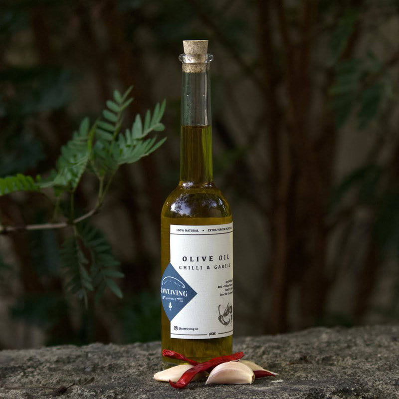 Buy Chilli & Garlic Infused Olive Oil | Shop Verified Sustainable Cooking Oils on Brown Living™