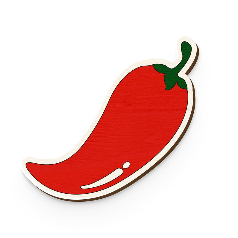 Buy Chilli Hand Painted Wooden Pin | Shop Verified Sustainable Products on Brown Living