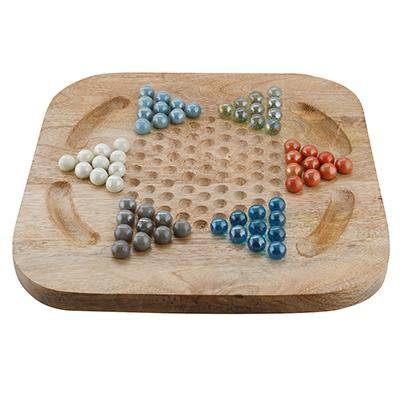 Chinese Checkers Brainvita Game Set with 12 - inch Wooden Board | Verified Sustainable by Brown Living™