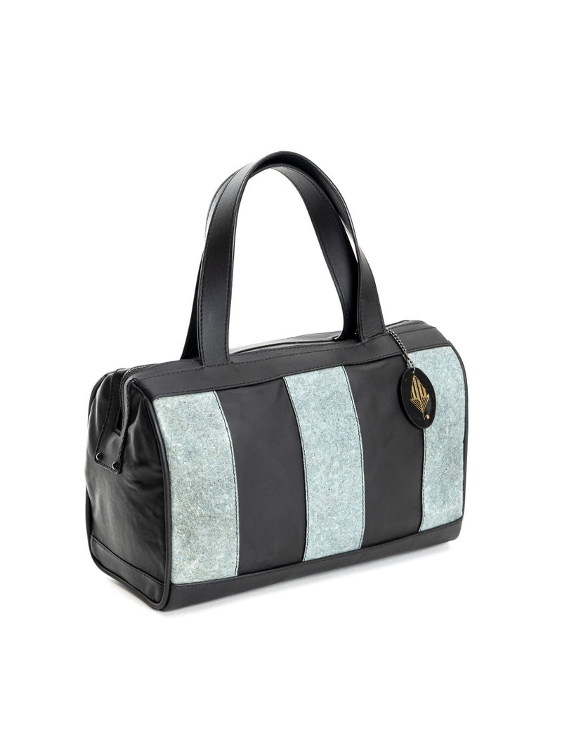 Buy Chloris (Black & Dark Grey) | Women's Bag made with Apple & Coconut Leather | Shop Verified Sustainable Womens Handbag on Brown Living™