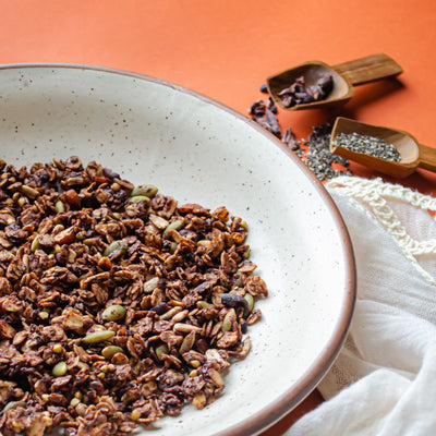 Choco - Chia Granola | Gluten free | Healthy Breakfast and Snacking – Cereal & Meusli on Brown Living™. SKU: TME - 03 - 250. Img 9.