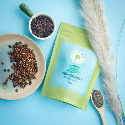 Choco - Chia Granola | Gluten free | Healthy Breakfast and Snacking – Cereal & Meusli on Brown Living™. SKU: TME - 03 - 250. Img 1.