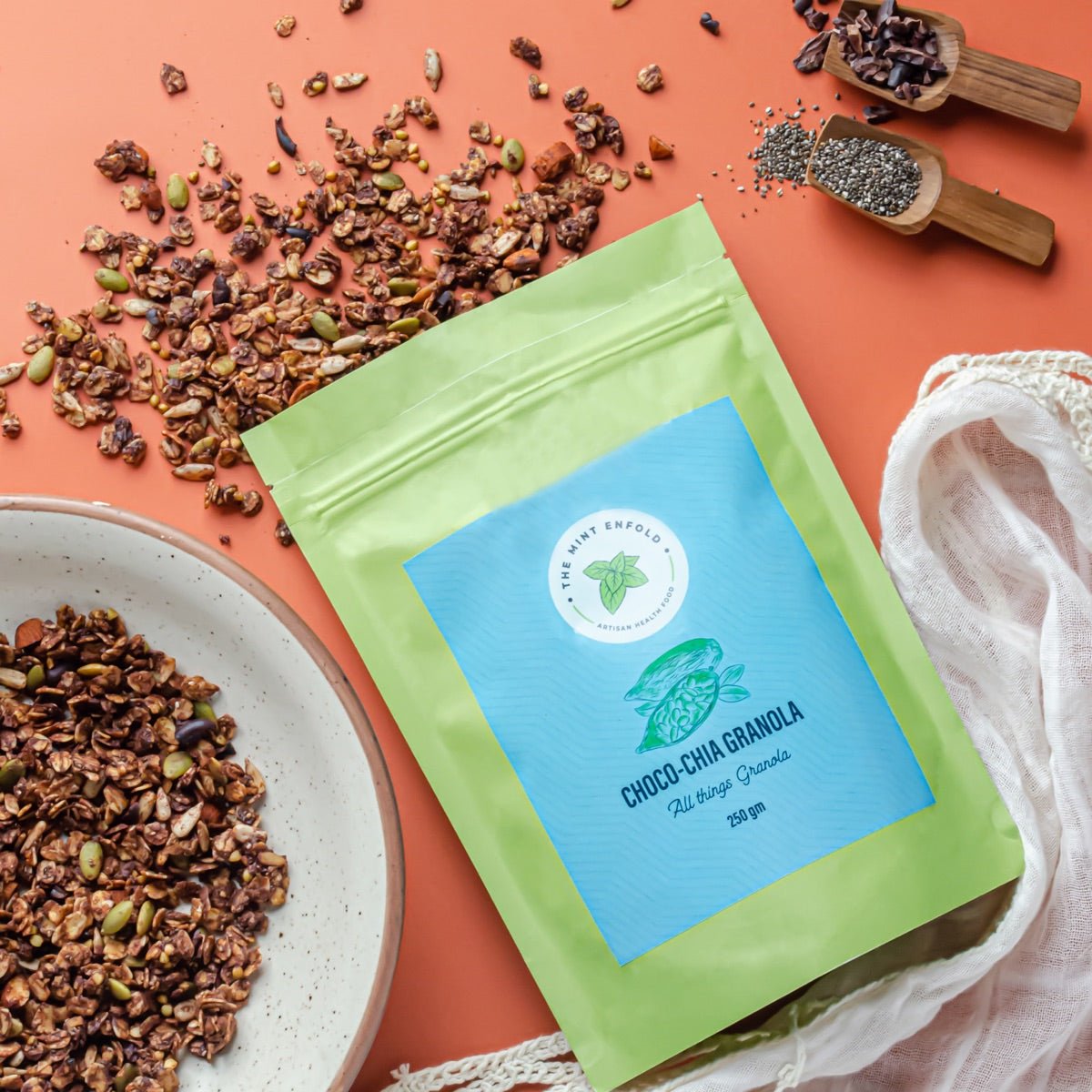 Choco - Chia Granola | Gluten free | Healthy Breakfast and Snacking | Verified Sustainable by Brown Living™