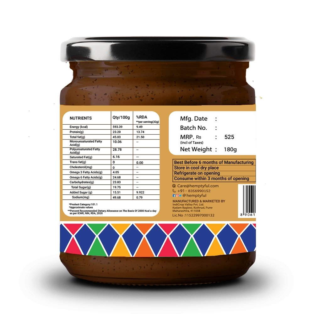 Chocolate Hazelnut Hemp Spread - 180gm | Verified Sustainable by Brown Living™