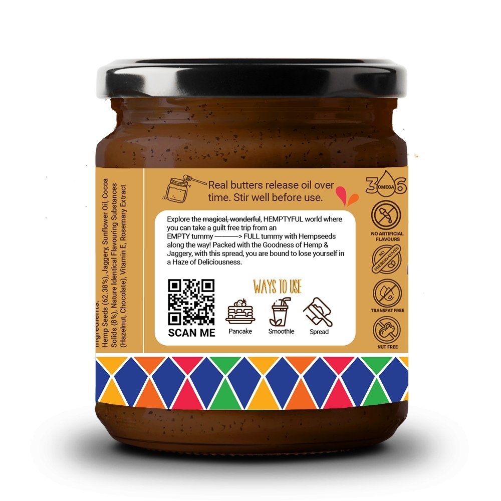 Chocolate Hazelnut Hemp Spread - 180gm | Verified Sustainable by Brown Living™