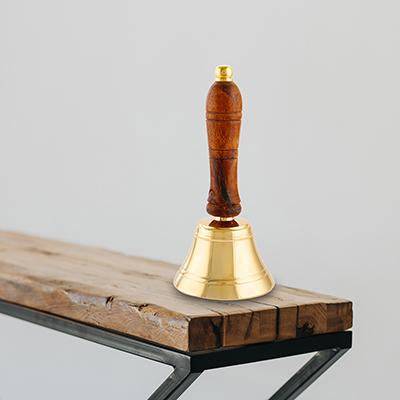 Christmas Brass Shame Hand Bell/Chrome Finish Hand Bells | Verified Sustainable by Brown Living™