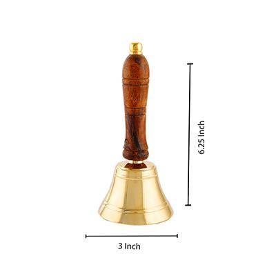 Christmas Brass Shame Hand Bell/Chrome Finish Hand Bells | Verified Sustainable by Brown Living™