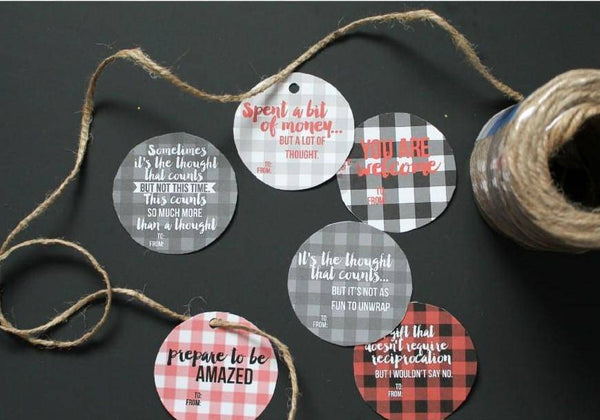 Buy Christmas Chalkboard Round Gift Tags - Pack of 10 | Shop Verified Sustainable Gift Tags & Labels on Brown Living™