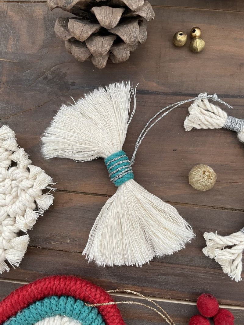 Buy Christmas Decoration Bows Red and White (Set of 2) | Shop Verified Sustainable Products on Brown Living