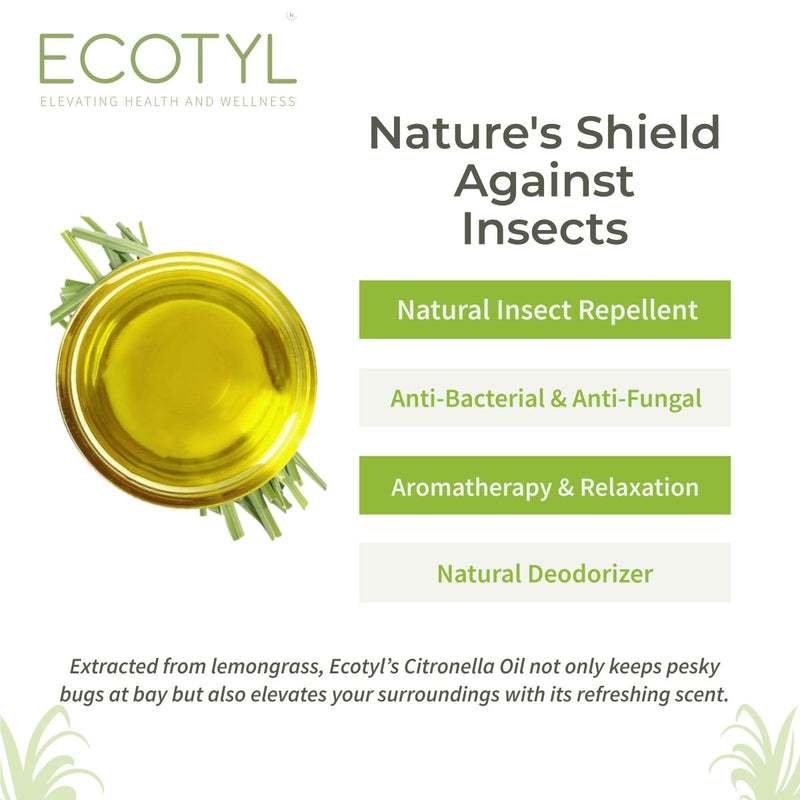 Buy Citronella Oil | Natural Mosquito & Insect Repellent | Toxin Free | 100ml | Shop Verified Sustainable Insect Repellent on Brown Living™