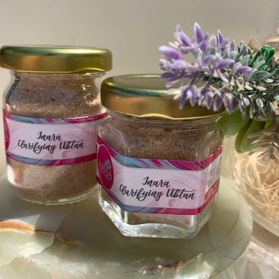 Clarifying Ubtan Made with Almond, Oats and Gram Flour – Body Scrub on Brown Living™. SKU: AM1011. Img 3.