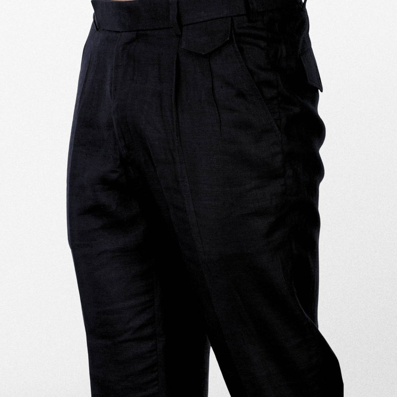 Buy Classic Black Hemp Trousers - Versatile Wardrobe Essential | Shop Verified Sustainable Products on Brown Living
