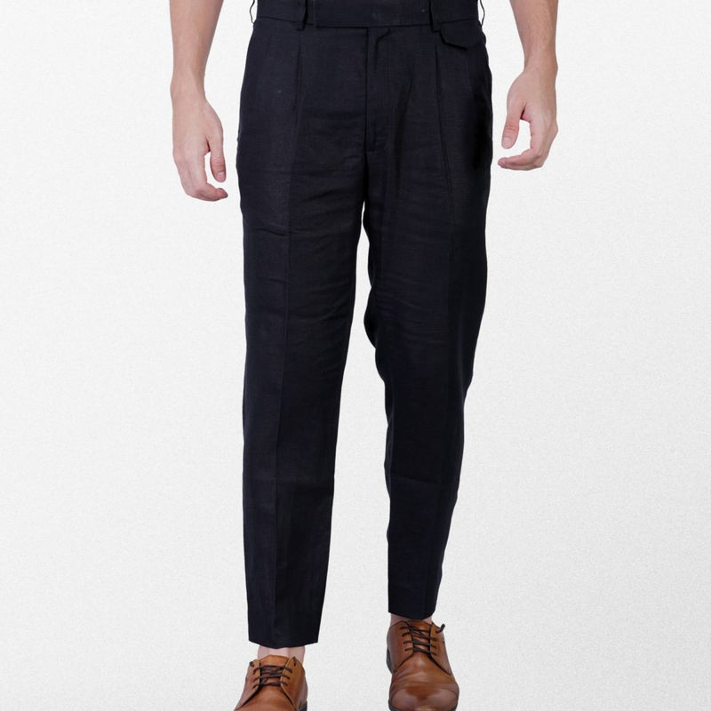 Buy Classic Black Hemp Trousers - Versatile Wardrobe Essential | Shop Verified Sustainable Products on Brown Living