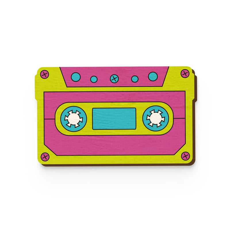 Buy Classic Cassette Hand Painted Wooden Magnet | Shop Verified Sustainable Products on Brown Living