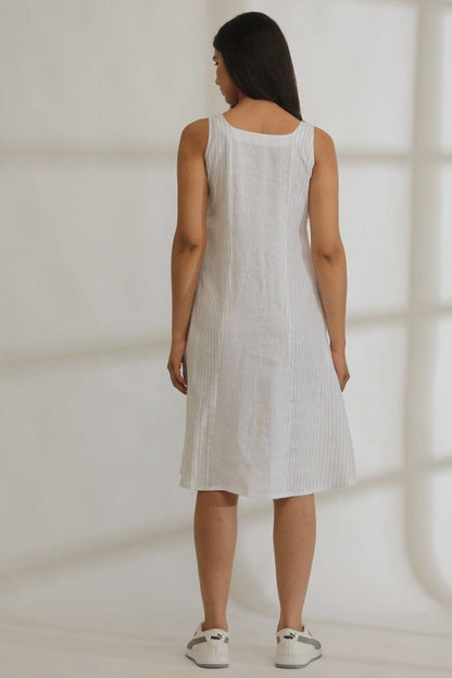 Classic Curve Striped Hemp Dress | Verified Sustainable by Brown Living™