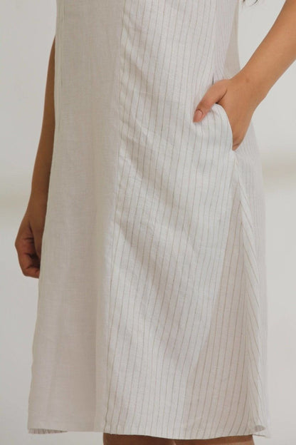 Classic Curve Striped Hemp Dress | Verified Sustainable by Brown Living™