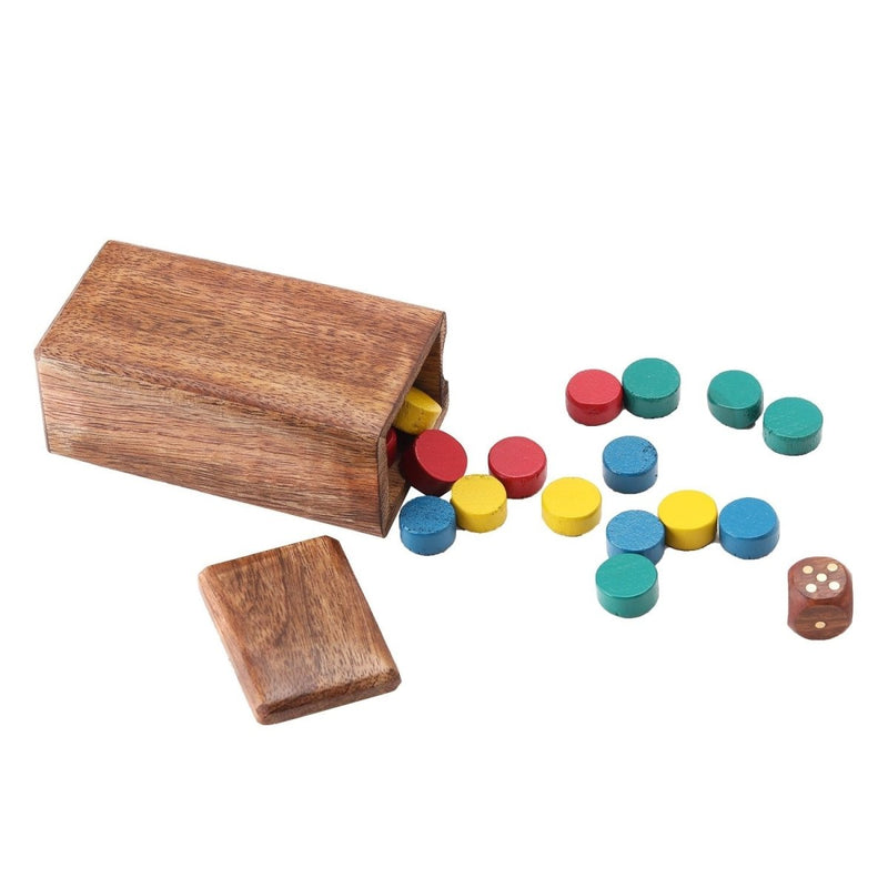 Buy Classic Handmade Wooden 2 in 1 Ludo Magnetic Snakes and Ladders | Shop Verified Sustainable Products on Brown Living