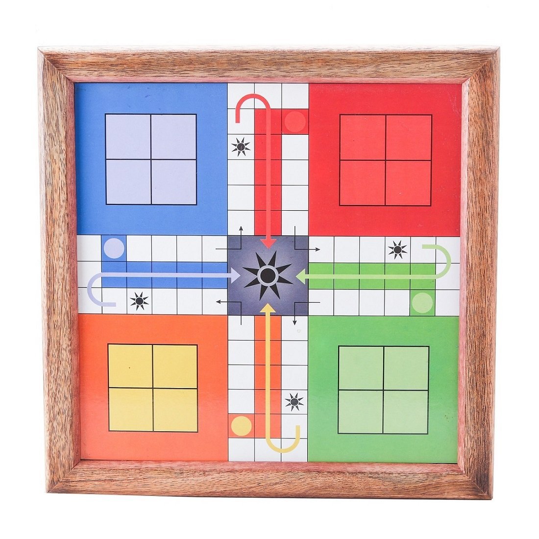 Handmade Wooden 2 In 1 Magnetic Ludo Snakes And Ladders Set | Verified Sustainable by Brown Living™