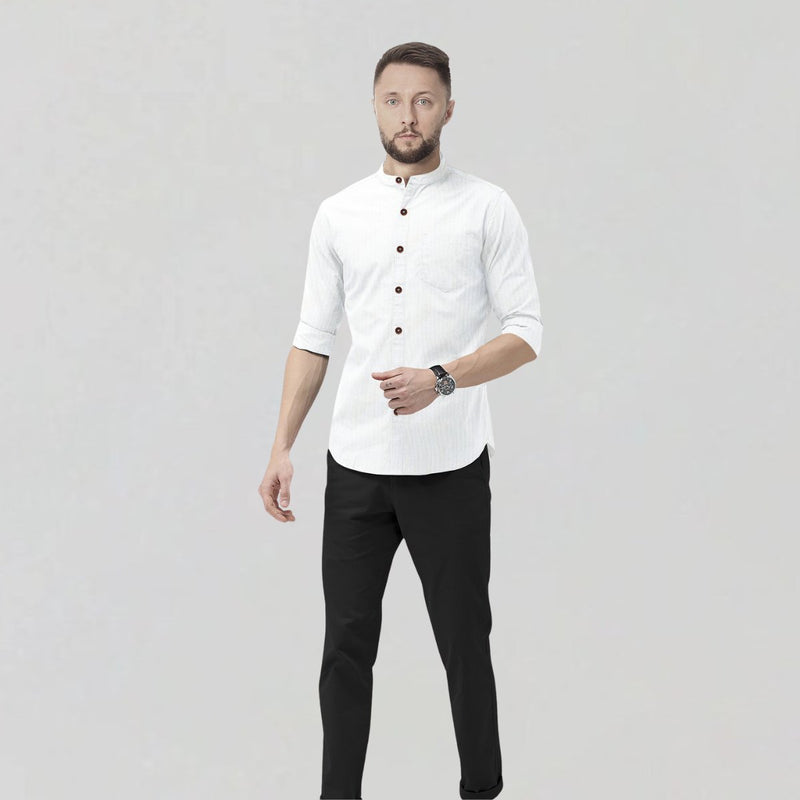 Buy Classic Hemp and Bamboo Shirt in Solid White | Shop Verified Sustainable Products on Brown Living