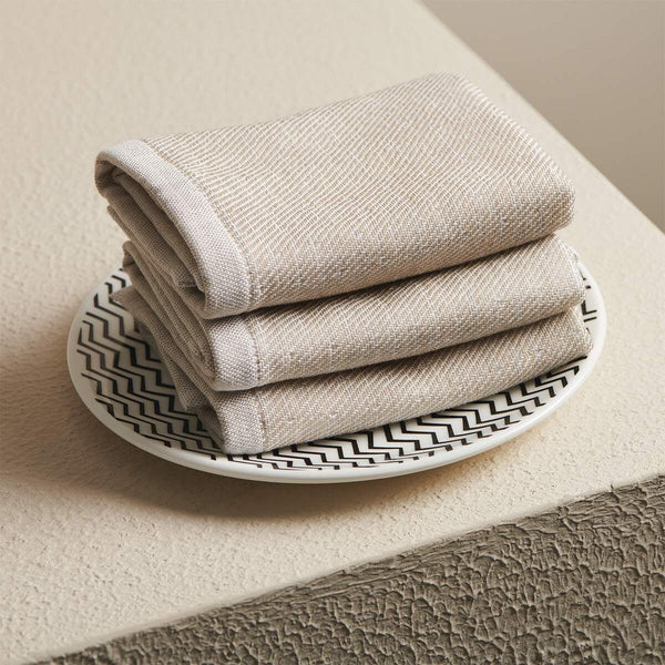 Clay Bamboo Hammam Terry Face Towel | Verified Sustainable Bath Linens on Brown Living™