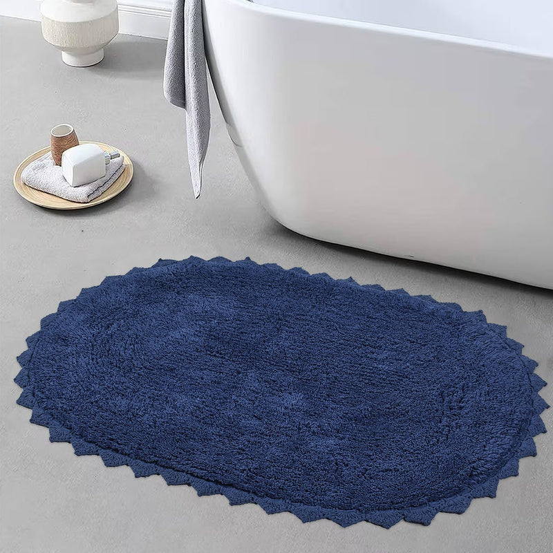 Cloud Walk Rectangle Bathmat - Blue | Verified Sustainable Mats & Rugs on Brown Living™