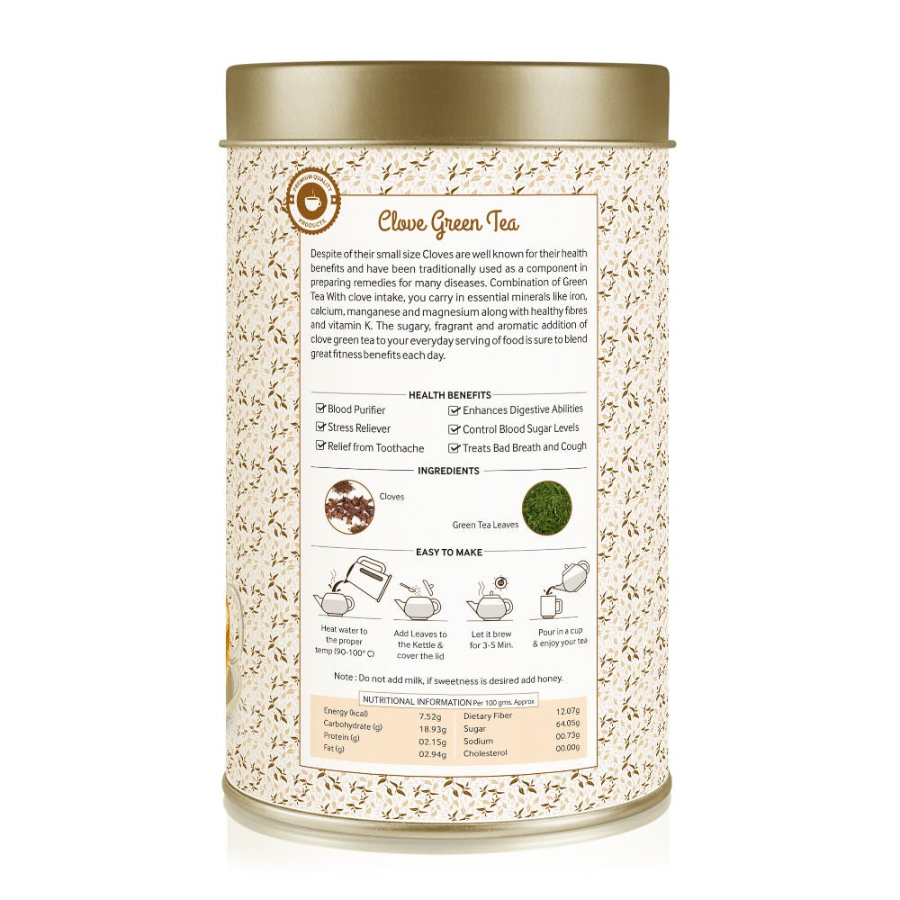 Clove Green Tea Can (150 g) | Verified Sustainable by Brown Living™