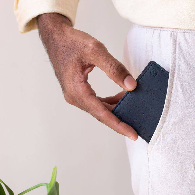 Buy Clove Slim Coin Wallet - Blue | Shop Verified Sustainable Mens Wallet on Brown Living™