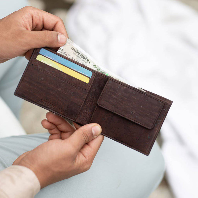 Buy Clove Slim Coin Wallet - Terrain + Brown | Shop Verified Sustainable Mens Wallet on Brown Living™