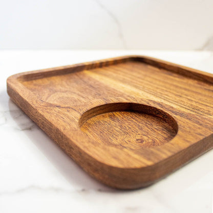 CNC Coffee Cookie Wooden Platter | Verified Sustainable by Brown Living™