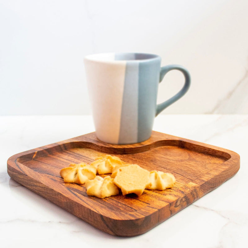 Buy CNC Coffee Cookie Wooden Platter | Shop Verified Sustainable Trays & Platters on Brown Living™